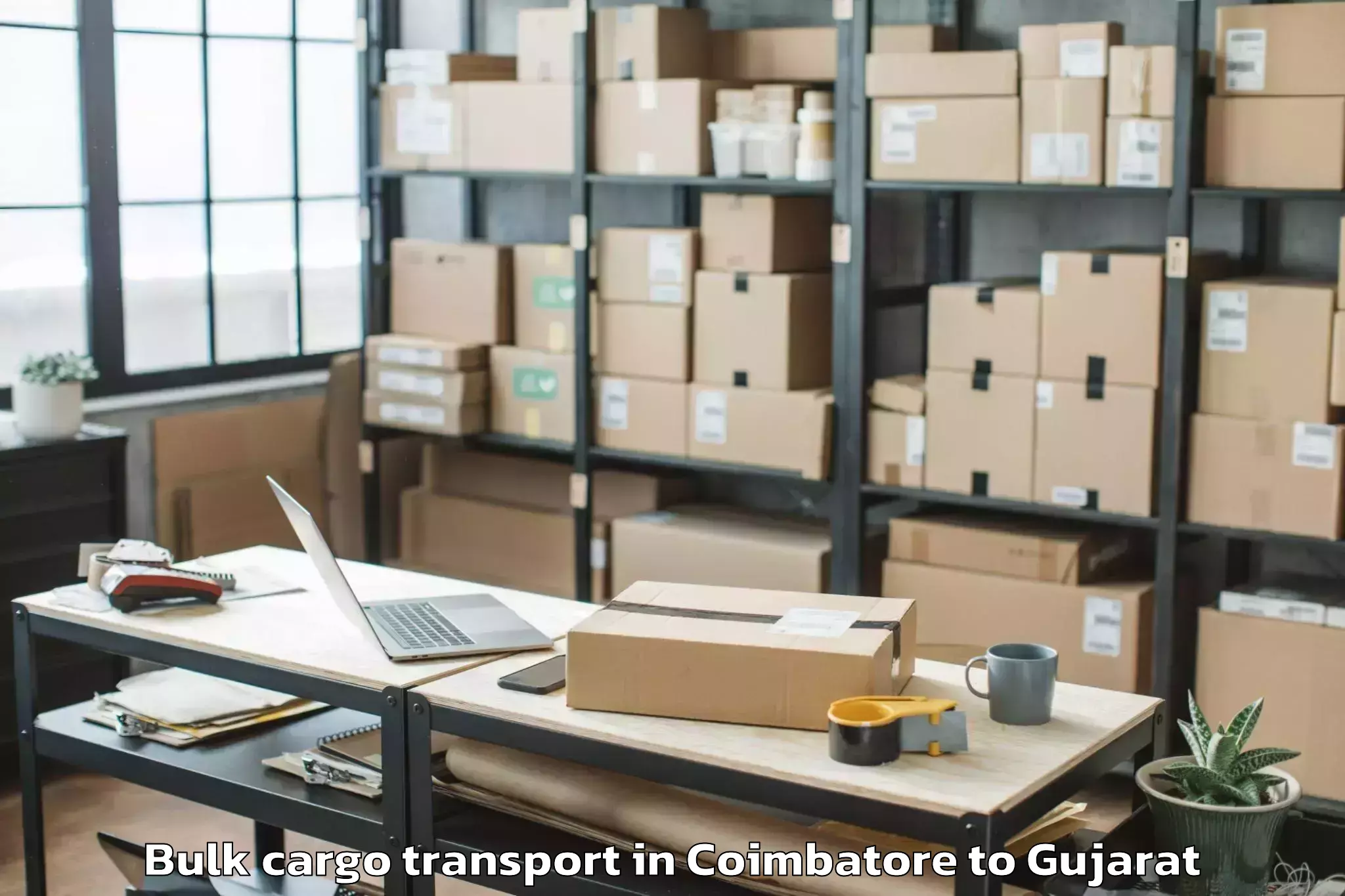 Book Coimbatore to Mangrol Bulk Cargo Transport